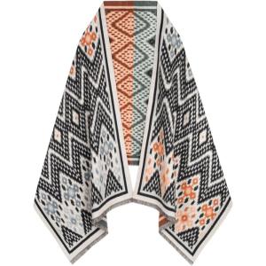 imageEXTREE Scarfs for Women Pashmina Silky Shawl Wrap for Evening Dressing Blanket Open Front Poncho CapeAjodark Greylight Grey