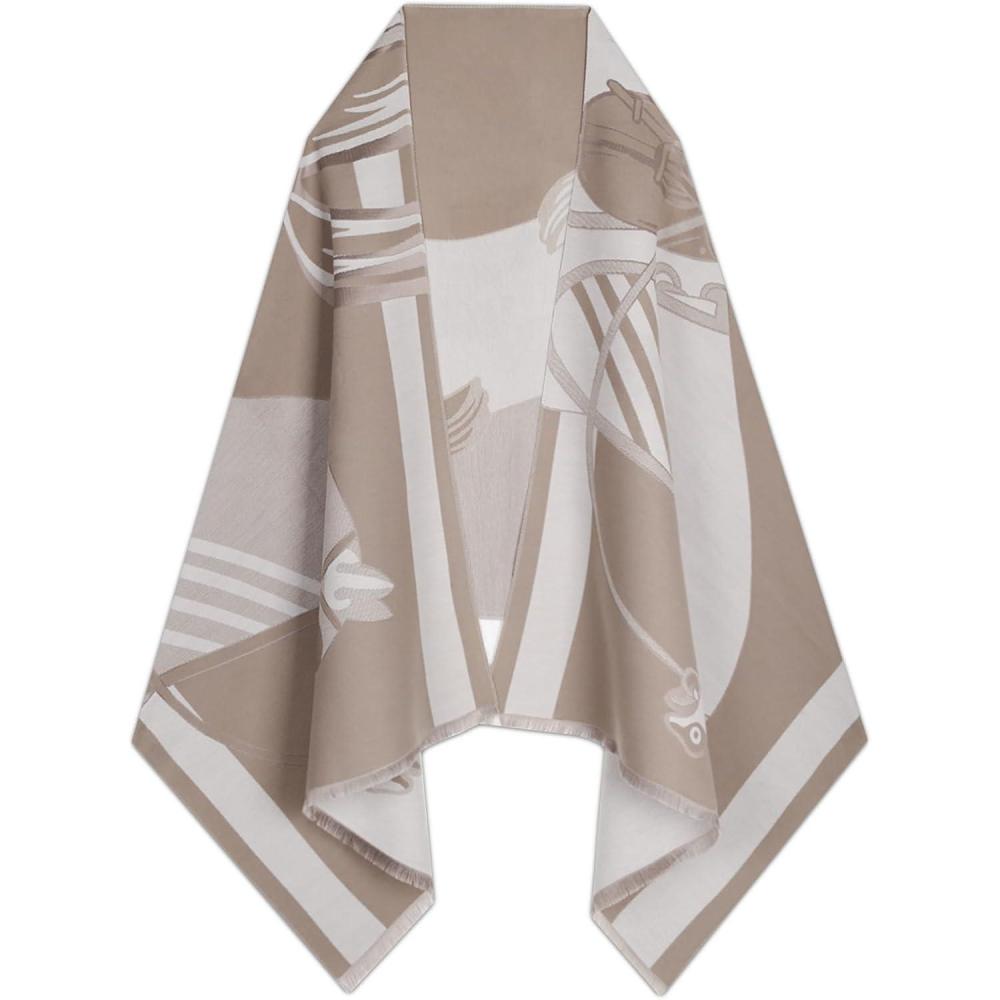 imageEXTREE Womens Scarf Wrap Soft amp Warm Shawl Lightweight SkinFriendly Versatile for All Seasons Holiday Gift IdeaKhakicolored Handsome Horse