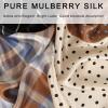 imageEXTREE 100 Pure Mulberry Silk Scarf Fashion Hair for Women Scarf Lightweight Square Neckerchief 275 275 inchesBrown Coffee