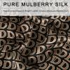 imageEXTREE 100 Pure Mulberry Silk Scarf Fashion Hair for Women Scarf Lightweight Square Neckerchief 275 275 inchesLetter Black Rice