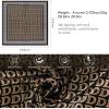 imageEXTREE 100 Pure Mulberry Silk Scarf Fashion Hair for Women Scarf Lightweight Square Neckerchief 275 275 inchesLetter Black Rice