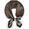 imageEXTREE 100 Pure Mulberry Silk Scarf Fashion Hair for Women Scarf Lightweight Square Neckerchief 275 275 inchesLetter Black Rice