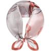 imageEXTREE 100 Pure Mulberry Silk Scarf Fashion Hair for Women Scarf Lightweight Square Neckerchief 275 275 inchesPink Flowers