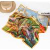 imageEXTREE 100 Pure Mulberry Silk Scarf Fashion Hair for Women Scarf Lightweight Square Neckerchief 275 275 inchesYellow Oil Painting