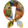 imageEXTREE 100 Pure Mulberry Silk Scarf Fashion Hair for Women Scarf Lightweight Square Neckerchief 275 275 inchesYellow Oil Painting