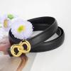imageEXTREE Gold Buckle Belts for Women Fashion Waist Band Elegant Ladies Belt Gift for WomenIdeal for Dresses JeansGold Doublering Buckle Black Beltsecond Layer Cowhide