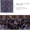 imageEXTREE Luxury Satin Head Scarf 35x35  Silklike Wrap for Women Versatile ShawlSun CoverWrapping Premium Gift for HerLuxury Blue Chain