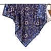 imageEXTREE Luxury Satin Head Scarf 35x35  Silklike Wrap for Women Versatile ShawlSun CoverWrapping Premium Gift for HerLuxury Blue Chain
