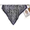imageEXTREE Luxury Satin Head Scarf 35x35  Silklike Wrap for Women Versatile ShawlSun CoverWrapping Premium Gift for HerNavy Blue Floral Scarf