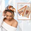 imageEXTREE Satin Scarf Mulberry Silk Printed Head Wrap Hair Band 59 x 57Orange Horse