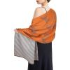imageEXTREE Scarfs for Women Pashmina Silky Shawl Wrap for Evening Dressing Blanket Open Front Poncho CapeAjxorangehorses