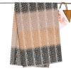imageEXTREE Scarfs for Women Pashmina Silky Shawl Wrap for Evening Dressing Blanket Open Front Poncho CapeAjyblacksand Brown
