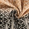 imageEXTREE Scarfs for Women Pashmina Silky Shawl Wrap for Evening Dressing Blanket Open Front Poncho CapeAjyblacksand Brown