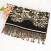 imageEXTREE Scarfs for Women Pashmina Silky Shawl Wrap for Evening Dressing Blanket Open Front Poncho CapeAkcpale Goldenrodblackknight