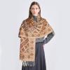 imageEXTREE Scarfs for Women Pashmina Silky Shawl Wrap for Evening Dressing Blanket Open Front Poncho CapeAkddark Salmonrosy Brown