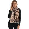 imageEXTREE Scarfs for Women Pashmina Silky Shawl Wrap for Evening Dressing Blanket Open Front Poncho CapeAkfsand Brownsepia