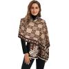 imageEXTREE Scarfs for Women Pashmina Silky Shawl Wrap for Evening Dressing Blanket Open Front Poncho CapeAkfsand Brownsepia