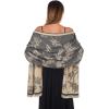 imageEXTREE Scarfs for Women Pashmina Silky Shawl Wrap for Evening Dressing Blanket Open Front Poncho CapeAkgbeigedark Grey