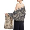 imageEXTREE Scarfs for Women Pashmina Silky Shawl Wrap for Evening Dressing Blanket Open Front Poncho CapeAkgbeigedark Grey