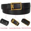 imageEXTREE Vintage Luxe Womens Belt Gold Buckle Design Ideal for Dresses Jeans Gift AccessoryVintage Gold Square Buckle
