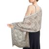 imageEXTREE Womens Scarf Wrap Soft amp Warm Shawl Lightweight SkinFriendly Versatile for All Seasons Holiday Gift IdeaArranged Flowers in Khaki
