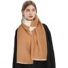 imageEXTREE Womens Scarf Wrap Soft amp Warm Shawl Lightweight SkinFriendly Versatile for All Seasons Holiday Gift IdeaBeige and Camel Color Combination