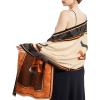 imageEXTREE Womens Scarf Wrap Soft amp Warm Shawl Lightweight SkinFriendly Versatile for All Seasons Holiday Gift IdeaDouble Horse Border Orange and Black