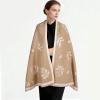 imageEXTREE Womens Scarf Wrap Soft amp Warm Shawl Lightweight SkinFriendly Versatile for All Seasons Holiday Gift IdeaFresh Floral Pattern in Khaki