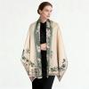 imageEXTREE Womens Scarf Wrap Soft amp Warm Shawl Lightweight SkinFriendly Versatile for All Seasons Holiday Gift IdeaVintage Beige Forest Green Floral