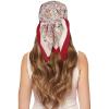 imageEXTREE 100 Pure Mulberry Silk Scarf Fashion Hair for Women Scarf Lightweight Square Neckerchief 275 275 inchesRed Cashews