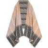 imageEXTREE Scarfs for Women Pashmina Silky Shawl Wrap for Evening Dressing Blanket Open Front Poncho CapeAjyblacksand Brown