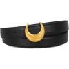 Vintage Matte Gold Horn-shaped Moon Buckle