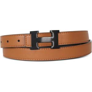 imageEXTREE Vintage Luxe Womens Belt Gold Buckle Design Ideal for Dresses Jeans Gift AccessoryBrown Belt