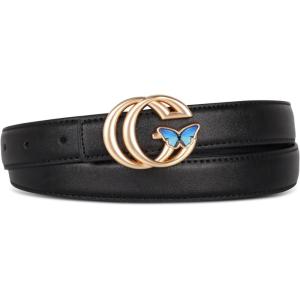 imageEXTREE Vintage Luxe Womens Belt Gold Buckle Design Ideal for Dresses Jeans Gift AccessoryRose Gold Blue Butterfly